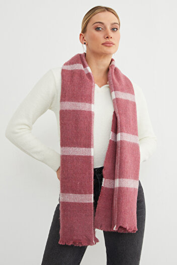 Fulla Moda Plaid Patterned Shawl