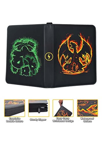 Bukela 9-Pocket Trading Card Binder Holds 900 Cards, with Case