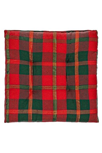 OEM Christmas decorative pillow for chair, size 40 x 40 x 4 cm, Plaid