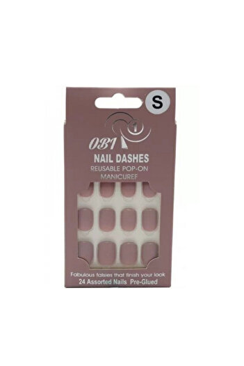 OB1 Self-adhesive artificial nails, 24 glossy nails (OB-19) - OB One