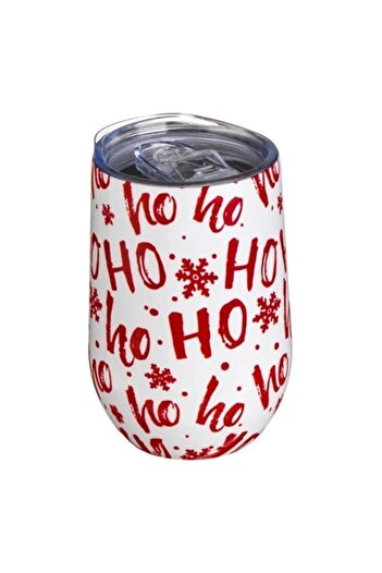 OEM Christmas Thermos Cup, size 8.5 x 13 cm, capacity 350 ml, Ho Ho Ho