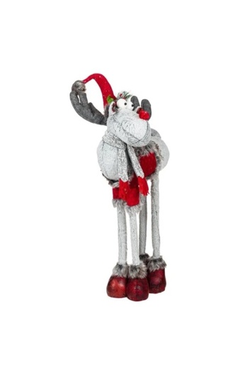 OEM Christmas decorative figurine, size 32 x 13 x 86, extendable legs, Reindeer with red coat