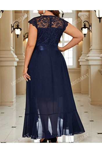 Sheya Rochie maxi Curve+, albastru