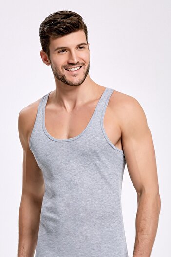 İlke Men's Ribana 100% Cotton 6-Pack Sports Undershirt