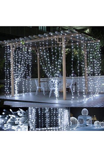 Other LARGE LIGHT CURTAIN 3X3m DENSE LED LIGHTS FOR WEDDING COLD WHITE 230V