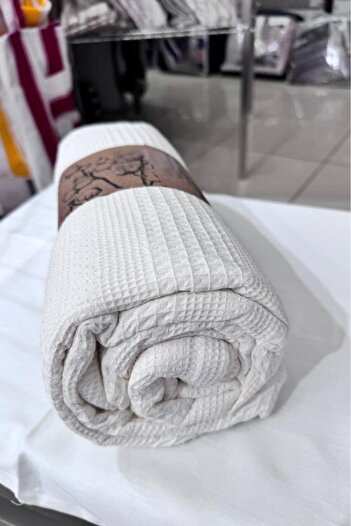 Çeyiz Diyarı Single Person Summer Cotton Single Pike Cream