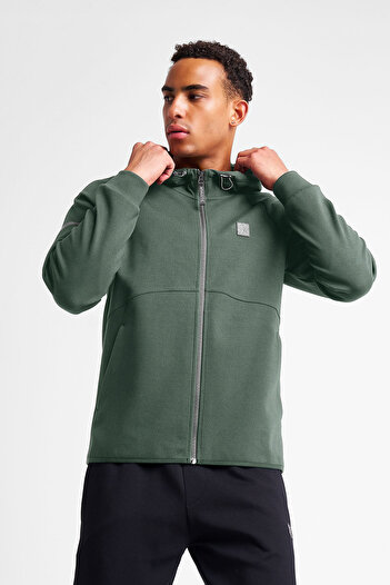 Lescon Men's Zippered Hooded Sweatshirt 25N-1101