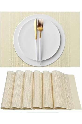 AHHFSMEI Set of 6 vinyl napkins, non-slip, 46.0 x 33.0 cm,