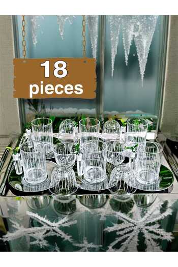 Eslim 18 Piece Tea Set Cup and Coffee so It Includes Both