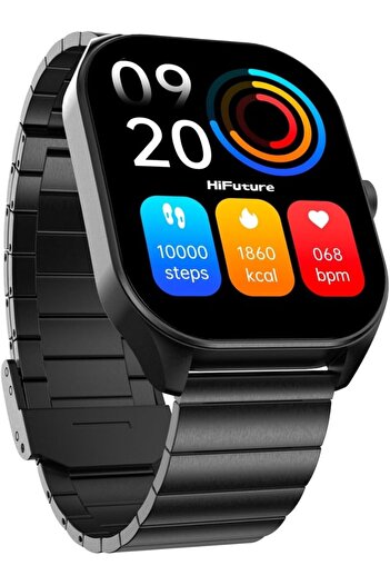HiFuture APEX 2.04" AMOLED Stainless Steel Smartwatch, Wireless Calling, Sleep & Health Fitness Trac