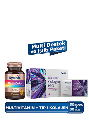 Dynavit Multidaily (Multivitamin & Energy) + Diamond Collagen Pro – Multi Support and Radiance Pack