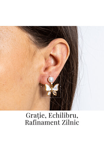 craftmystic Smooth flight every day - pearl earrings with fine details