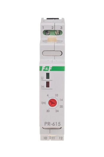 Other PR615 priority relay with through channel, setting 430A, contacts 1NO, Imax16A, 1 module
