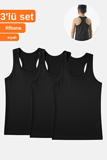 CNT Boy's 3-Piece Ribbed Sports Tank Top