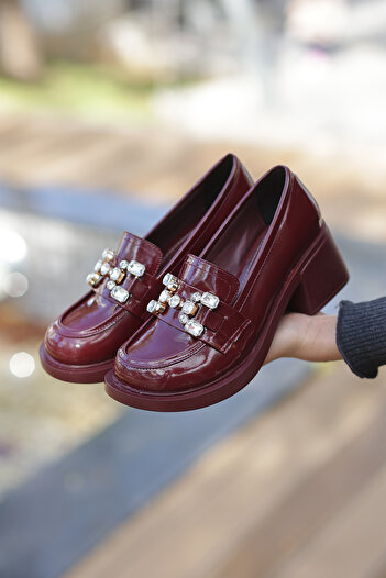 kajal ayakkabı Rc 3210 Stone High Heel Loafer