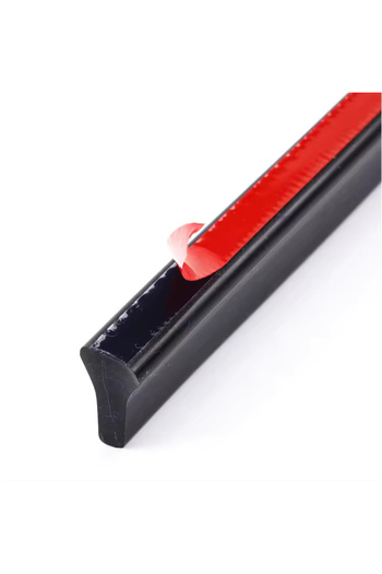 esimplu Self-adhesive, flexible shower threshold for shower cabin, mold resistant, black, 2 m