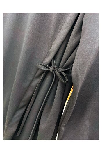 YEDİLALE Zero Necklace with Tie-Up Detail, Simple Basic Tunic