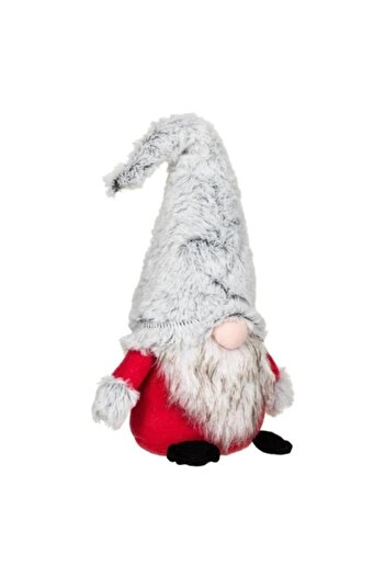 OEM Christmas decorative figurine, size 15 x 12 x 30 cm, Gnome red coat and gray hat
