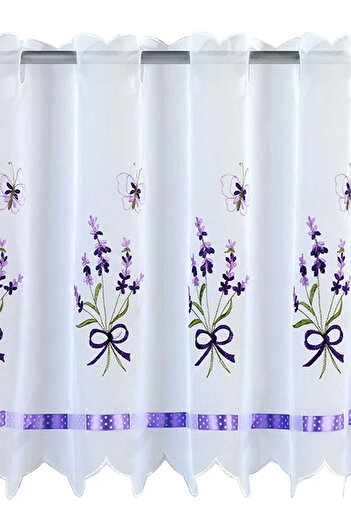 Binbirreyon Kitchen Bistro Curtain Patterned Adhesive Sticker Foil 45X100Cm Double Sided Realistic Mc022