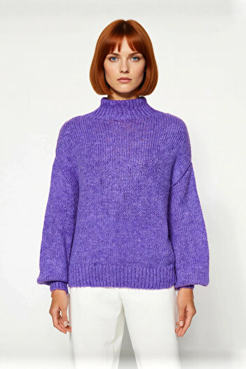 PayBuy Pulover de tricotat oversize pentru femei, cu guler gros, pentru iarnă, vreme rece, confortabil, stil casual, de bună calitate