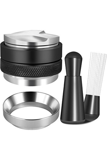 fulina Espresso Accessories Kit,Coffee Distributor and Tamper Leveler,WDT Tool & Dosing Funnel Set Fits
