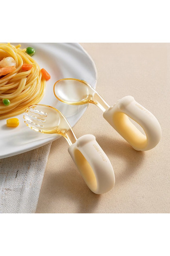 fulina Children's Flatware Sets,with Storage Box,Baby independent Learning to Eat Training,Dishwasher Safe