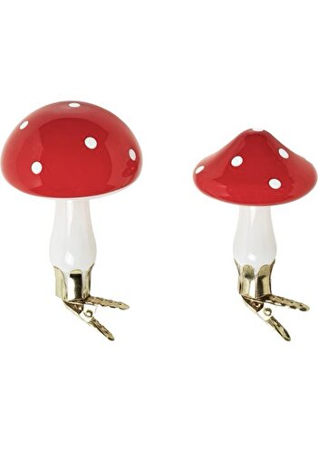 IKEA Winterfint Tree Ornament Mushroom Red