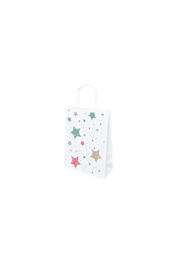 Papette Set of 10 Kraft Paper Bags with Pattern 5 Christmas 18 x 24(H) x 7cm