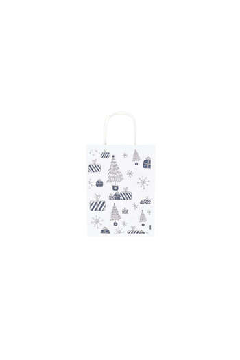 Papette Set of 10 Kraft Paper Bags with Pattern 7 Christmas 18 x 24(H) x 7cm