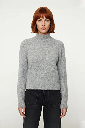 PayBuy Tricotaj cu guler înalt pentru femei, pulover cu mâneci raglan, iarnă, eleganță casual, design de bază burgundy