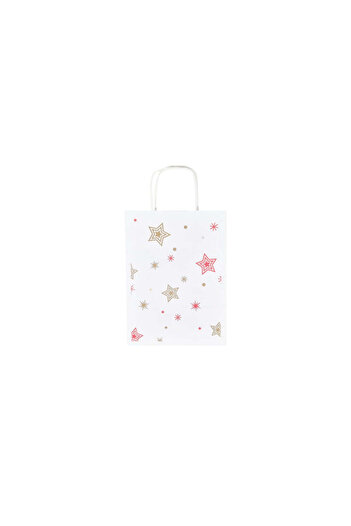 Papette Set of 10 Kraft Paper Bags with Pattern 4 Christmas 18 x 24(H) x 7cm