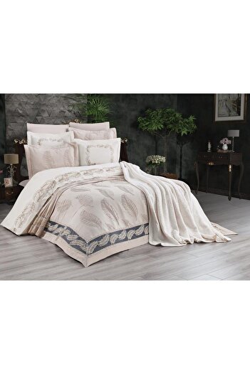 Çeyiz Diyarı Çeyizdiyarı Trend 10 Piece Bridal Set Cappucino