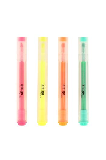 Strigo 3 in 1 highlighter, with special tip, 4 colors SSC437