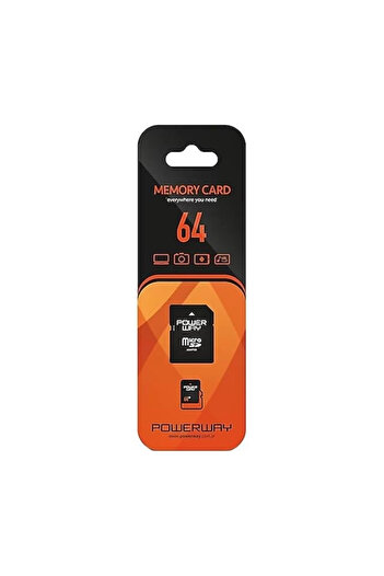POWERWAY Pwr-64 64 Gb Micro Sd Memory Card Class 10