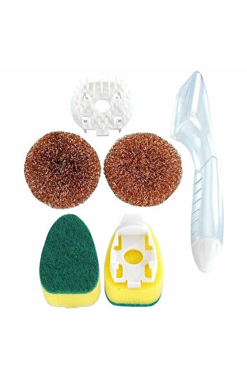 Binbirreyon Detergent Container Dish Brush 6 Piece Set Ra257