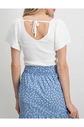 ONLY Only short-sleeved blouse, white