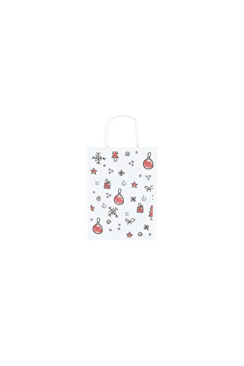 Papette Set of 10 Kraft Paper Bags with Pattern 12 Christmas 18 x 24(H) x 7cm