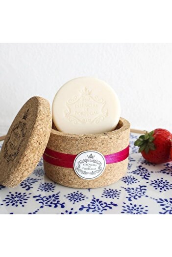 LONGLIFE Handmade Soap with Red Fruits – Essências de Portugal, Set 2x50g, Reusable Cork Box