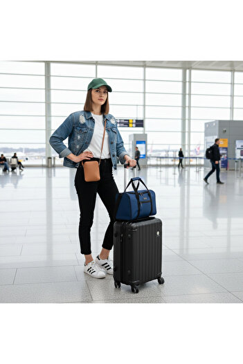 zagatto Geantă de călătorie, Albastră, Bagaj de mână 40x20x25 cm, Geantă de călătorie pentru avion, Capacitate 20L, 10 kg, ZG1005