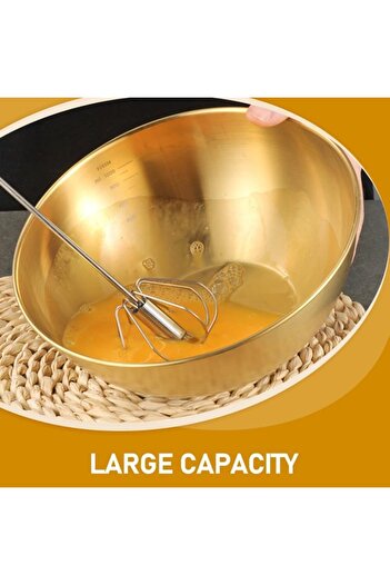 morponi Lüks Gold Çelik Karıştırma Kabı Goldmix 3000 Ml (28 Cm)