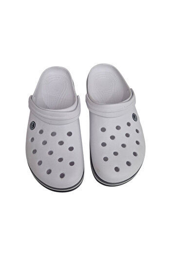 Moda fiesta White Unisex Cross Hole Slippers - Lightweight and Comfortable Summer Casual Garden Slippers