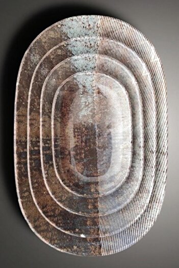 İkram Dünyası Id Fine Oxida Series Oval 4-Piece Kayak Plate Set