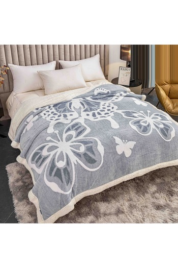 CHIRASO Cocolino CHIRASO Blanket, 200x230 cm, 3D Butterflies, Fluffy, Soft and Warm