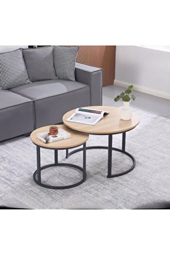 DEC30 Modern double coffee set with an elegant circular design
