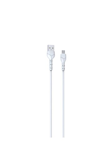 Devia cable set, USB - microUSB, 1 m, 2.1 A, White, 30 pieces