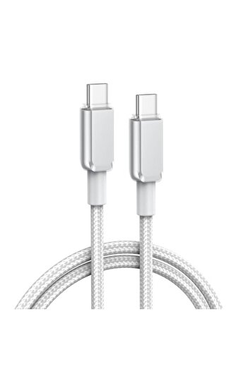 Xo Cablu NB-Q250B PD USB-C la USB-C 1,0 m 60 W Alb