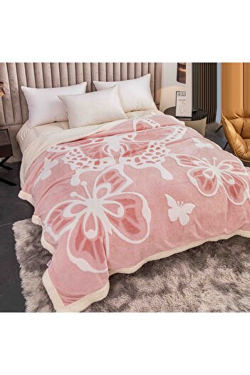 CHIRASO Cocolino CHIRASO Blanket, 200x230 cm, 3D Butterflies, Fluffy, Soft and Warm