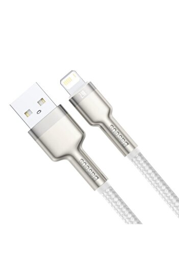 Baseus Cafule Metal Fast Charging USB to Lightning Cable, 2.4A, 1 m, White