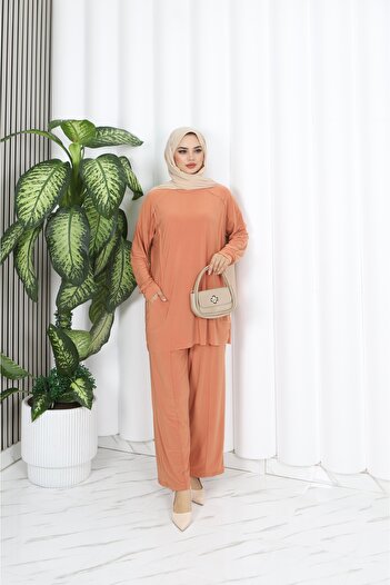 NİSUM MODA Sandy Pants Suit with Pockets
