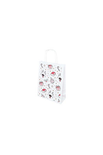 Papette Set of 10 Kraft Paper Bags with Pattern 13 Christmas 18 x 24(H) x 7cm